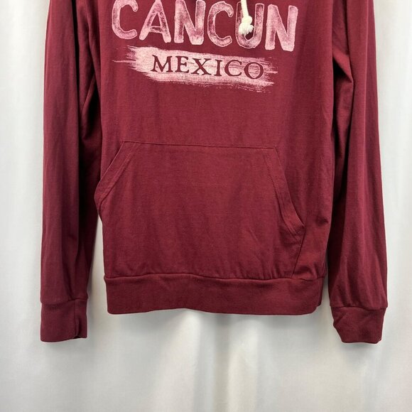 Caribbean Side Women’s Cancun Hoodie Lightweight Burgundy/Pink Size Large - Picture 4 of 6